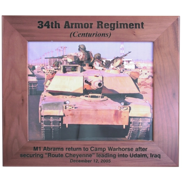 8.5" x 6.5" x 0.5" laser engraved walnut picture frame for... from ASI 92531 Unique Custom Products / UCP