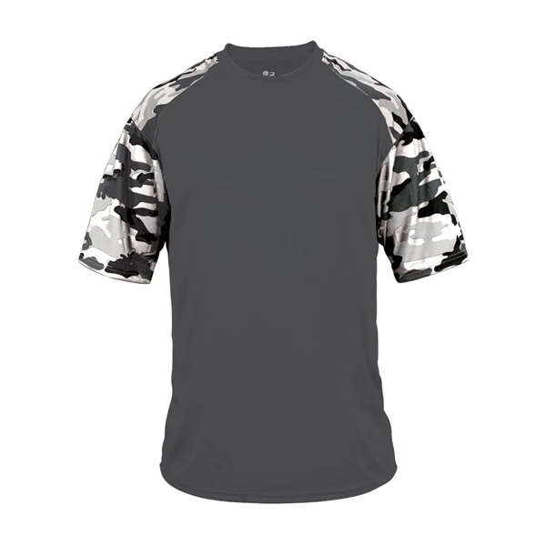 Camo accent sport t-shirt, youth... from ASI 84358 S&S Activewear