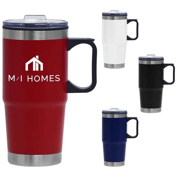 24 oz. travel tumbler made of stainless steel with an insulated... from ASI 71920 Moderne Glass Company Inc / Glass America®