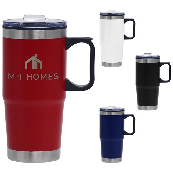 24 oz. travel tumbler made of stainless steel with an insulated... from ASI 71920 Moderne Glass Company Inc / Glass America®