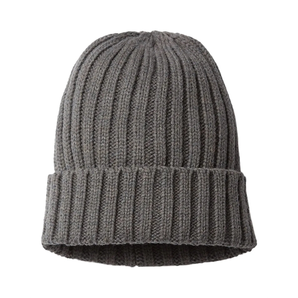 Atlantis Headwear - Sustainable Cable Knit Hat with custom genuine leather... from ASI 72657 Active Life Promo / Active Life