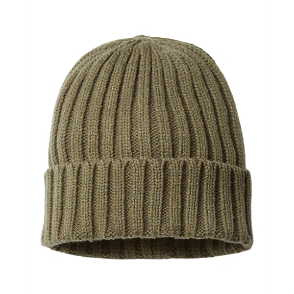 Atlantis Headwear - Sustainable Cable Knit Hat with custom genuine leather... from ASI 72657 Active Life Promo / Active Life