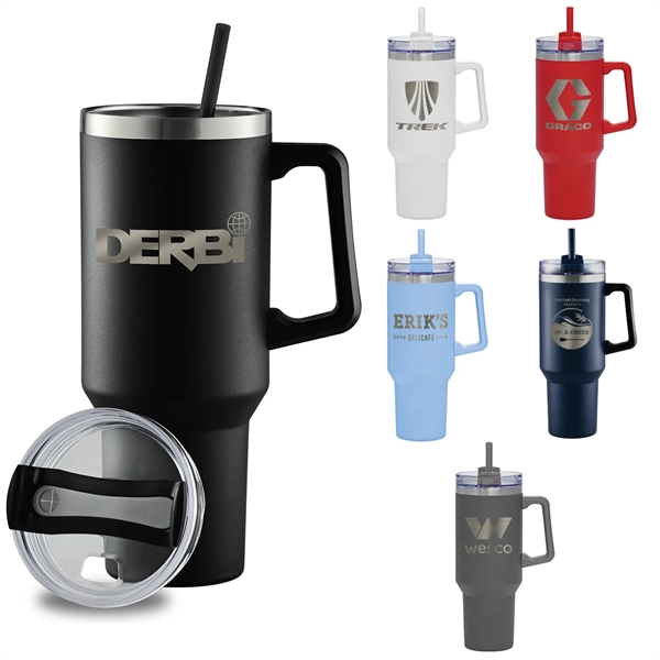 40 oz. tumbler that's made of double-wall stainless steel, is copper... from ASI 71920 Moderne Glass Company Inc / MB Works Premium Line