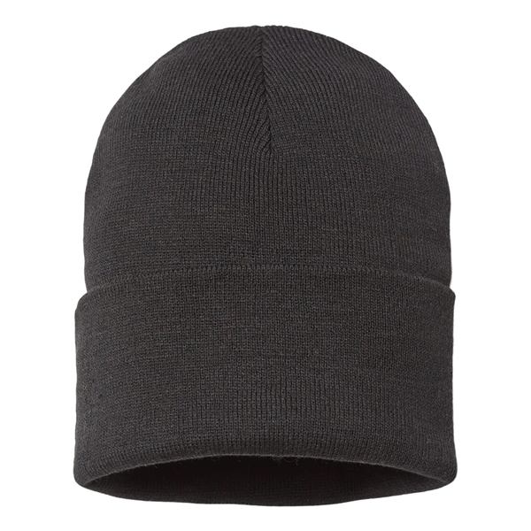 Atlantis Headwear - Sustainable Knit Beanie with customer leather patch... from ASI 72657 Active Life Promo / Active Life