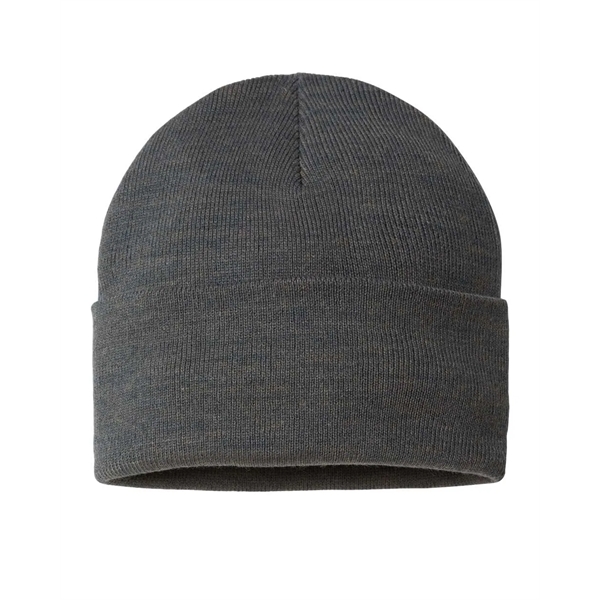Atlantis Headwear - Sustainable Knit Beanie with customer leather patch... from ASI 72657 Active Life Promo / Active Life