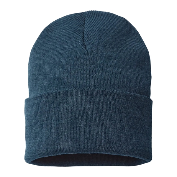 Atlantis Headwear - Sustainable Knit Beanie with customer leather patch... from ASI 72657 Active Life Promo / Active Life