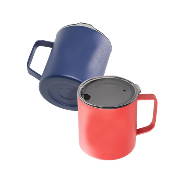 13.5 oz. Powder coated stainless steel mug plus free 1 color... from ASI 37218 Athena Promo (tm)