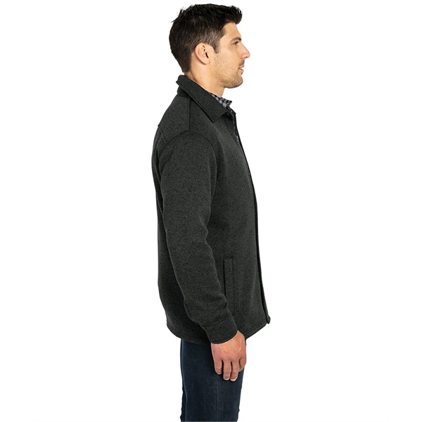 Our unisex midweight Heathered Fleece Snap Shacket jacket is ideal for... from ASI 44620 Charles River Apparel