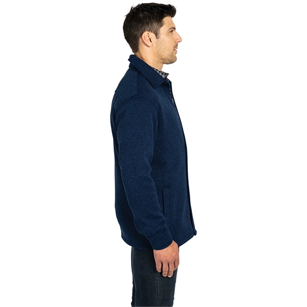 Our unisex midweight Heathered Fleece Snap Shacket jacket is ideal for... from ASI 44620 Charles River Apparel