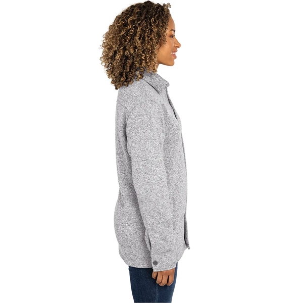 Our unisex midweight Heathered Fleece Snap Shacket jacket is ideal for... from ASI 44620 Charles River Apparel