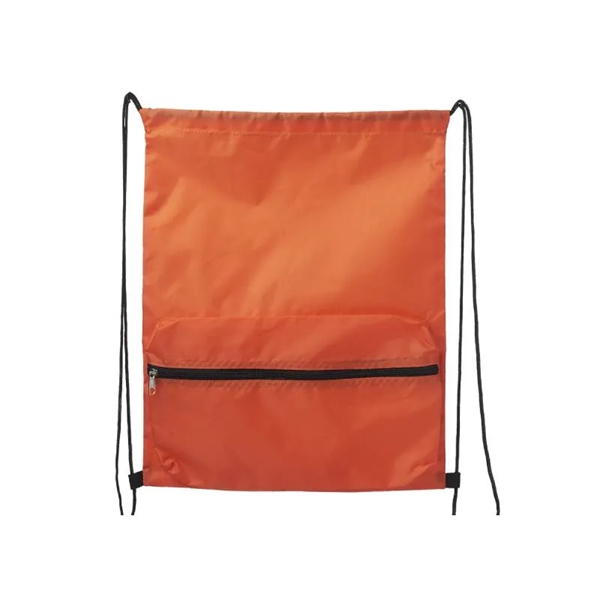 Drawstring Backpack with Front Pocket plus 1 color silkscreen imprint on... from ASI 37218 Athena Promo (tm)