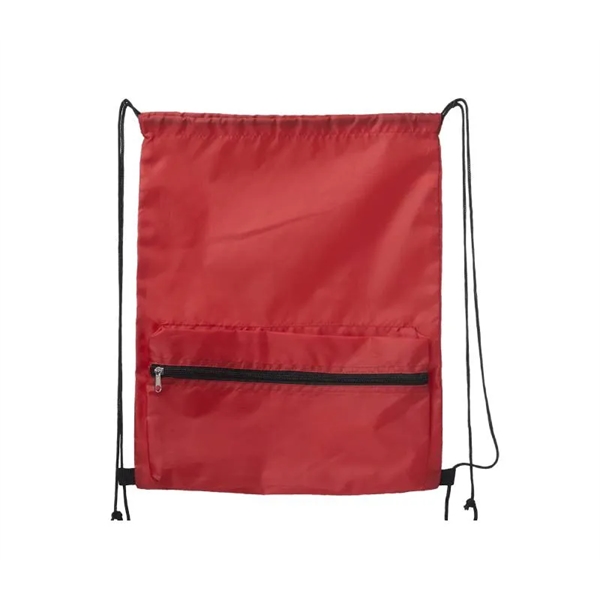 Drawstring Backpack with Front Pocket plus 1 color silkscreen imprint on... from ASI 37218 Athena Promo (tm)