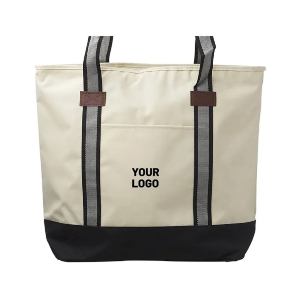 Large Sea Coast Polyester Tote Bag plus 1 color silkscreen imprint... from ASI 37218 Athena Promo (tm)