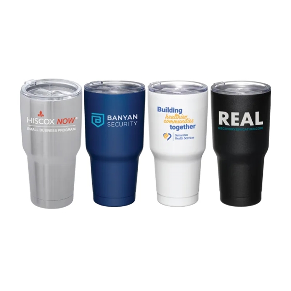 Vacuum stainless steel tumbler, 30 oz. capacity plus free 1 color... from ASI 37218 Athena Promo (tm)