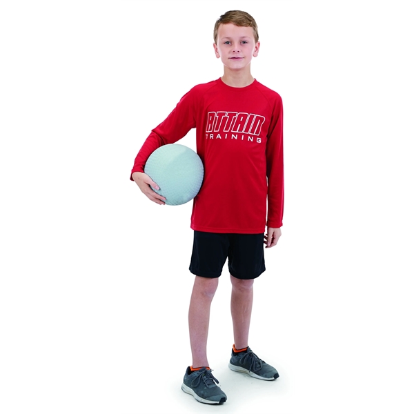 The Youth Attain Wicking Long Sleeve Tee is built for comfort... from ASI 37461 Augusta Sportswear