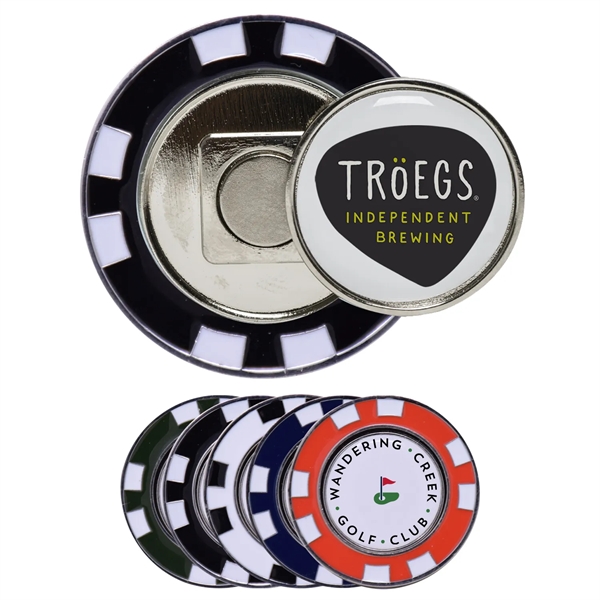 Solid metal poker chip magnetic ball marker available in several colors.... from ASI 38120 Ball Pro / Diversified Quality Kitchenware
