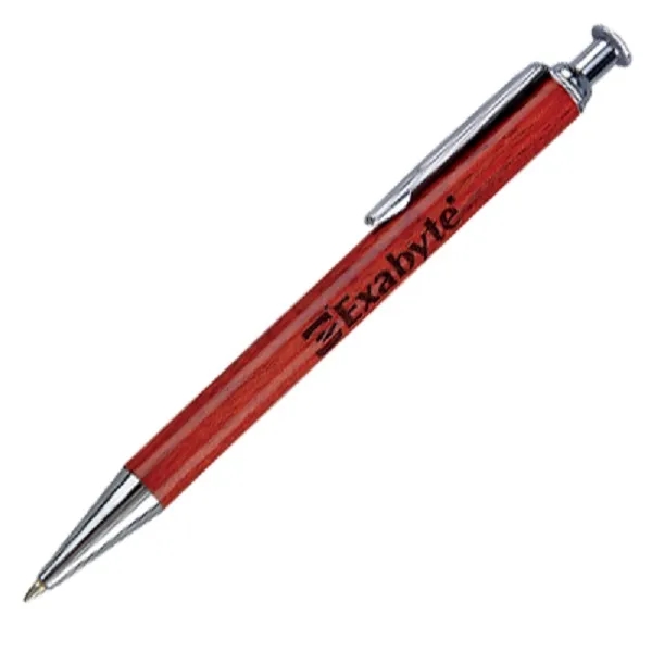 Click action ballpoint with a sleek rosewood finish.... from ASI 31517 Admart Products / Admart Line
