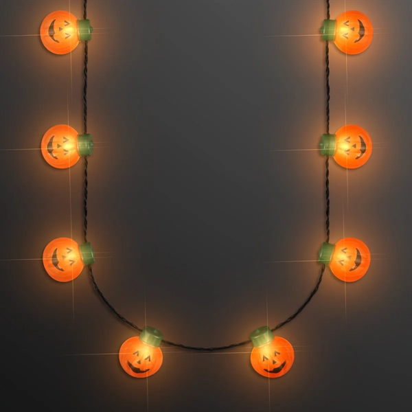 Mid-size Pumpkin Bulbs LED Necklace; Blank Pricing... from ASI 34194 ALightPromos