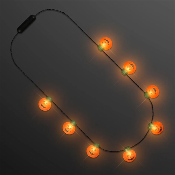 Mid-size Pumpkin Bulbs LED Necklace; Blank Pricing... from ASI 34194 ALightPromos