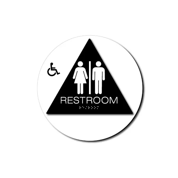 Customizable, ADA-compliant sign with Grade 2 braille, colored tactile lettering is... from ASI 92531 Unique Custom Products / UCP