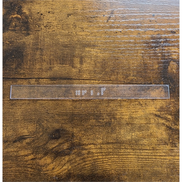ADA-compliant, individual Grade 2 Braille, 1/2" x 6" acrylic strips come... from ASI 92531 Unique Custom Products / UCP
