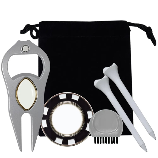 Platinum golf kit with ball marker, divot tool, D-Brush, tees and... from ASI 38120 Ball Pro / Diversified Quality Kitchenware