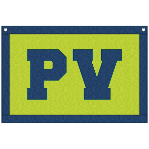 12" x 18" Appliqued Full Color Custom Felt Banner... from ASI 80228 Quinn