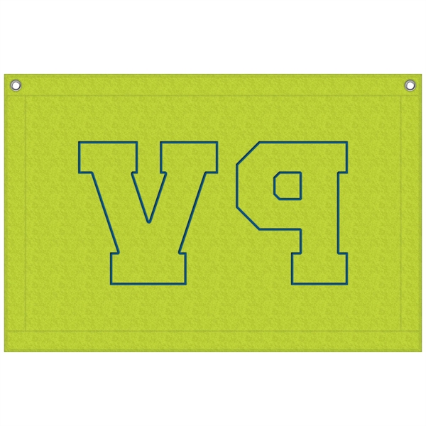 12" x 18" Appliqued Full Color Custom Felt Banner... from ASI 80228 Quinn