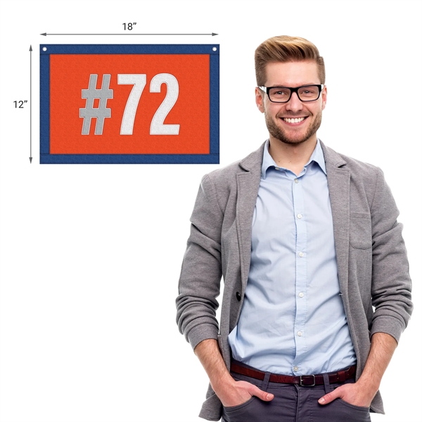 12" x 18" Appliqued Full Color Custom Felt Banner... from ASI 80228 Quinn