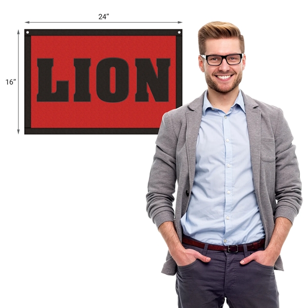 16" x 24" Appliqued Full Color Custom Felt Banner... from ASI 80228 Quinn