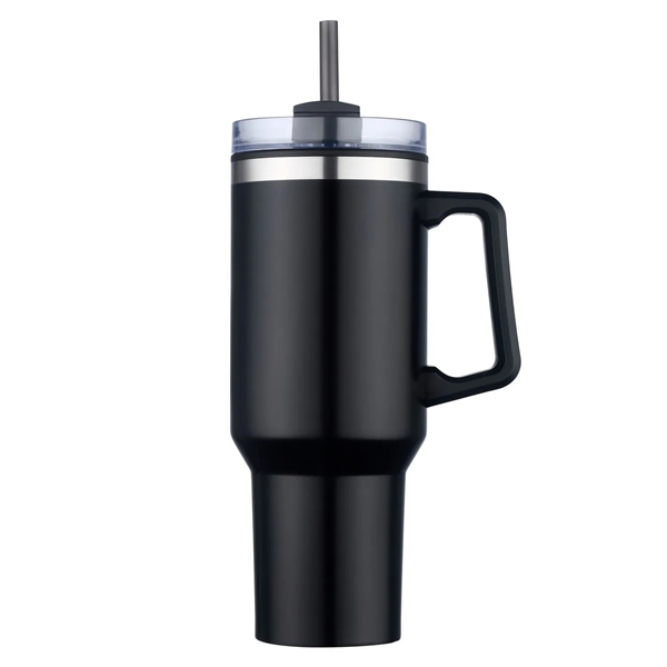 The lightweight Savvy 40 oz double wall insulated mug with straw... from ASI 99030 Zipline / Zipline®