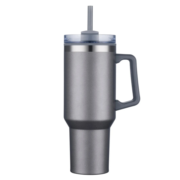The lightweight Savvy 40 oz double wall insulated mug with straw... from ASI 99030 Zipline / Zipline®