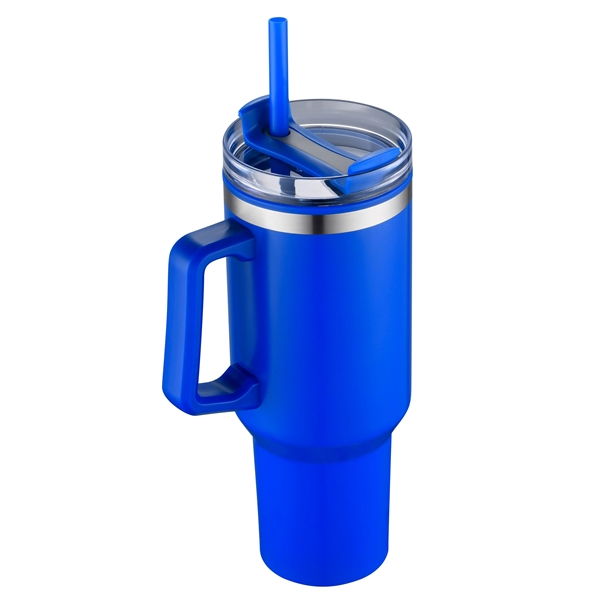 The lightweight Savvy 40 oz double wall insulated mug with straw... from ASI 99030 Zipline / Zipline®