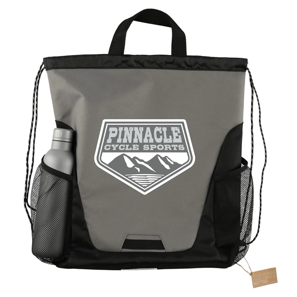 17.7" x 13.7" drawstring bag made from recycled 600D polyester.... from ASI 66887 PCNA / Leeds