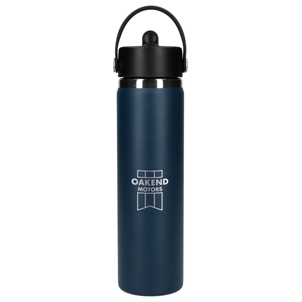 24 oz. double wall vacuum insulated bottle with flex straw cap.... from ASI 66887 PCNA / Leeds