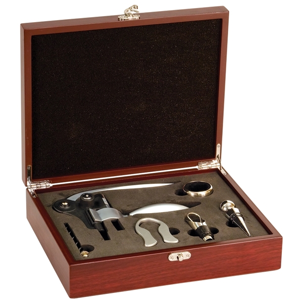 Five piece wine accessory kit in 10.75" x 8.75" x 2.75"... from ASI 92531 Unique Custom Products / UCP