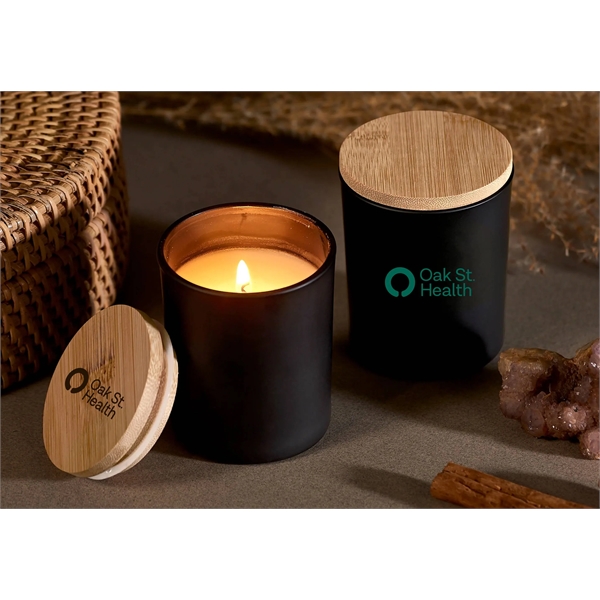 Tumbler Soy Wax Candle with bamboo Lid holds 10 oz Soy... from ASI 72657 Active Life Promo / Apres Ski Ingrain Promo Ingrain