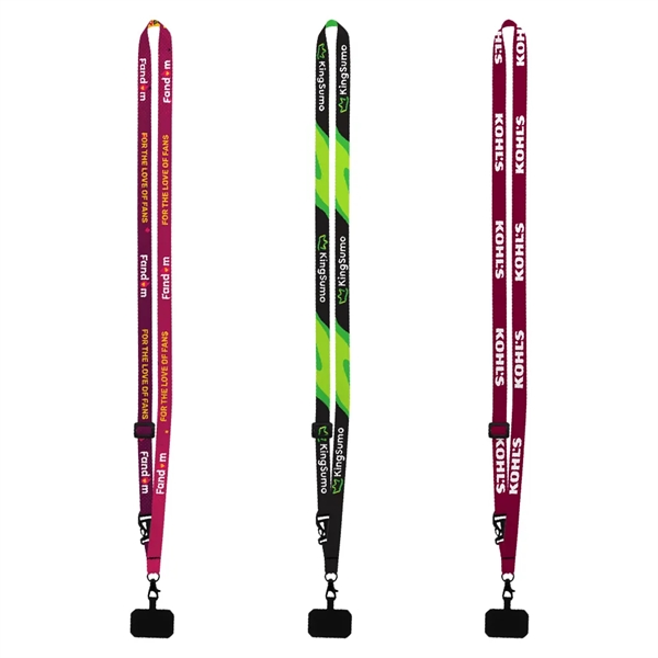 33" x .75" Tacoma crossbody phone lanyard strap with 360 degree... from ASI 88060 Snugz/USA Inc / SnugZ USA®