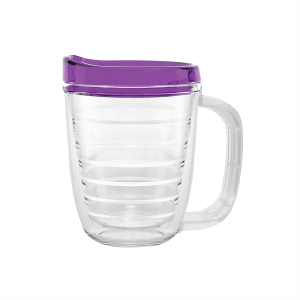 USA-made 12 oz. travel mug with snap-on, spill-resistant thumb-slide lid... from ASI 61125 Hit Promotional Products / Hit®