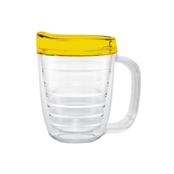 USA-made 12 oz. travel mug with snap-on, spill-resistant thumb-slide lid... from ASI 61125 Hit Promotional Products / Hit®