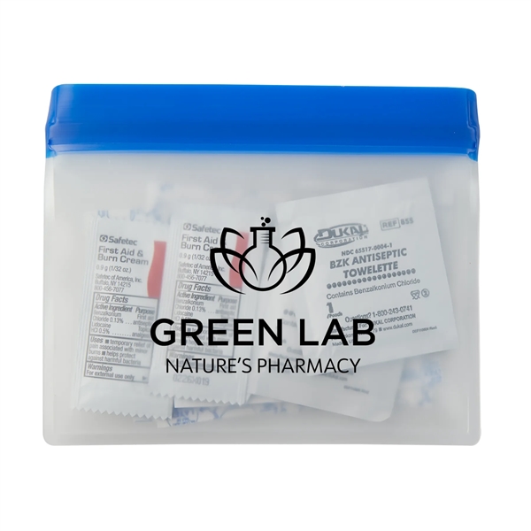 Water resistant first aid kit pouch with a zip-lock closure contains... from ASI 52840 Evans Manufacturing