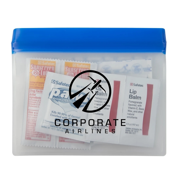 Event first aid kit in pouch with bandages, sunscreen, antimicrobial wipes,... from ASI 52840 Evans Manufacturing