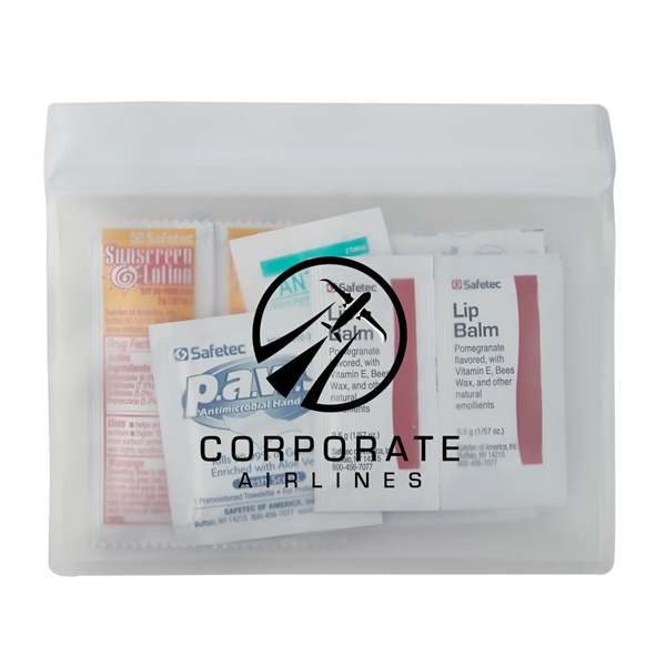 Event first aid kit in pouch with bandages, sunscreen, antimicrobial wipes,... from ASI 52840 Evans Manufacturing