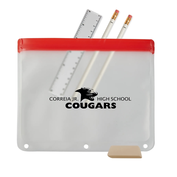 PEVA school kit with #2 lead pencils, jumbo eraser and a... from ASI 52840 Evans Manufacturing