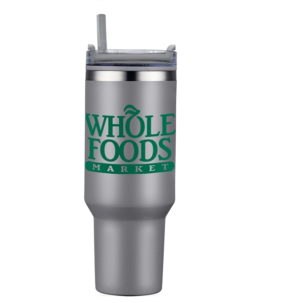 40-ounce tumbler with an ergonomic handle, straw, double-walled vacuum insulation, lid... from ASI 90807 Tekweld