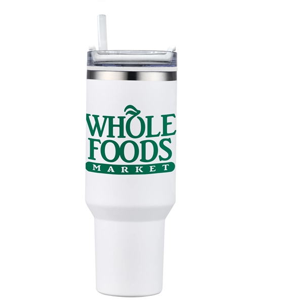 40-ounce tumbler with an ergonomic handle, straw, double-walled vacuum insulation, lid... from ASI 90807 Tekweld