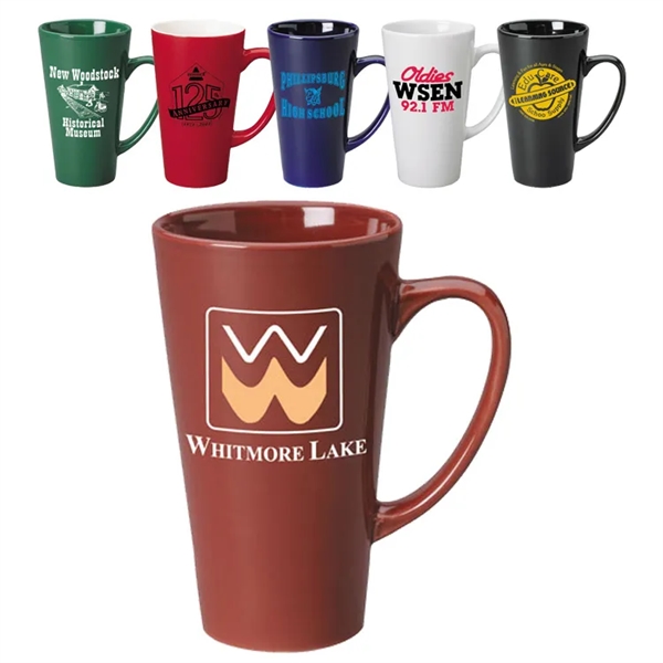 16 oz.Cafe Latte - Gloss Exterior Mug. The large cafe latte... from ASI 46573 Cooper & Clement Inc