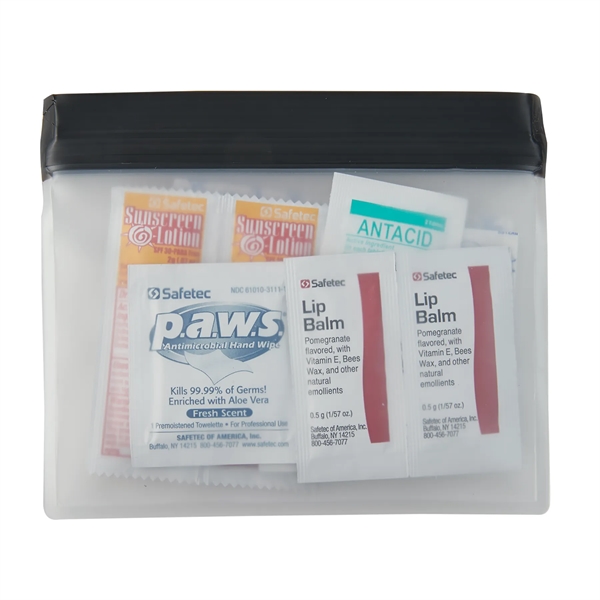 Event first aid kit in pouch with bandages, sunscreen, antimicrobial wipes,... from ASI 52840 Evans Manufacturing