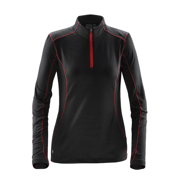 Women's fleece pullover with a moisture-management design, 1/4 zip and thumb... from ASI 61125 Hit Promotional Products / Hit®