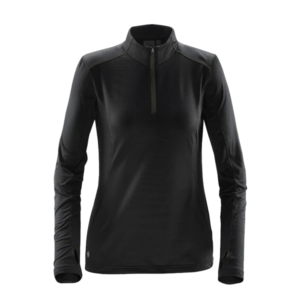 Women's fleece pullover with a moisture-management design, 1/4 zip and thumb... from ASI 61125 Hit Promotional Products / Hit®